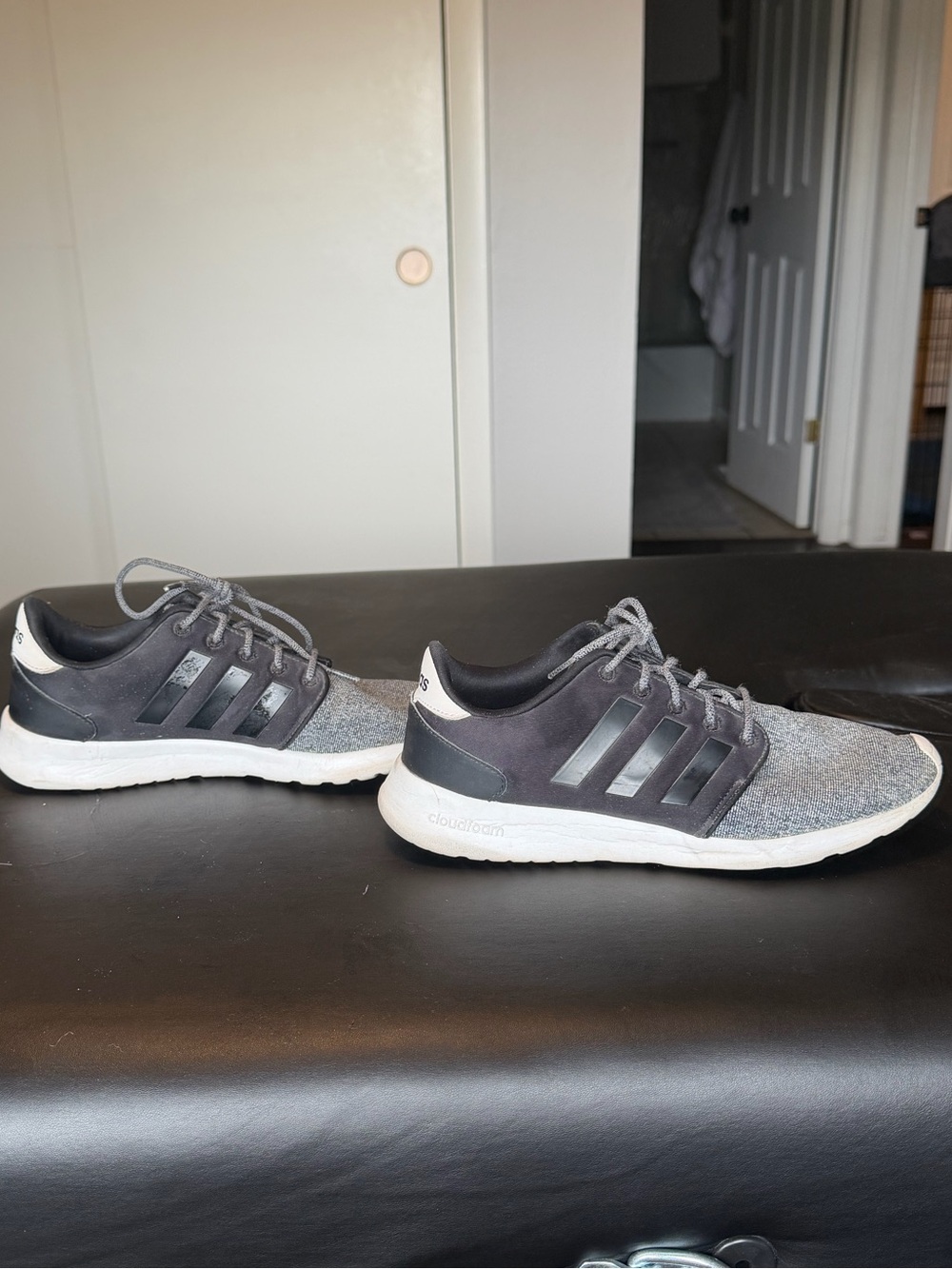 adidas women's Grey Knit Cloudfoam Sneakers